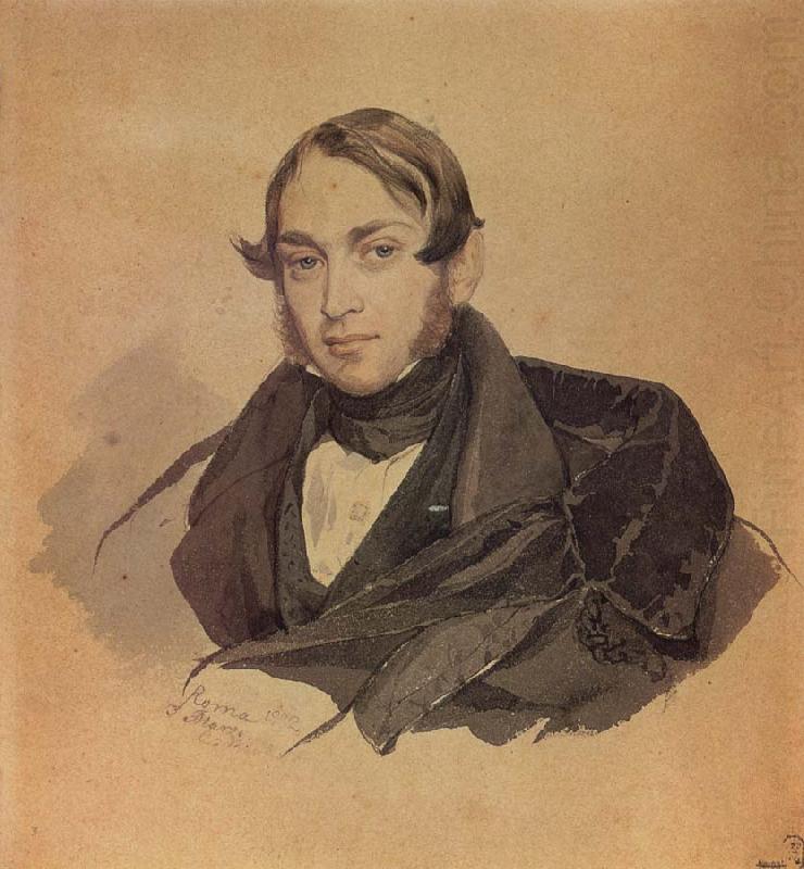 Portrait of Sergei Sobolevsky, Karl Briullov